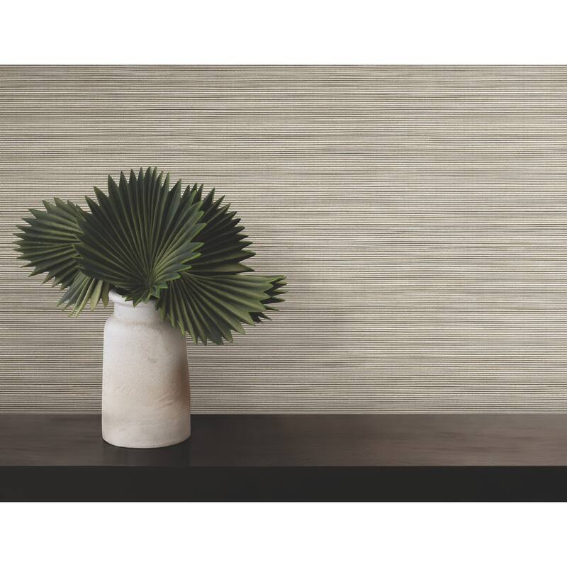 Warner Lorn Stone Faux Grasscloth Wallpaper