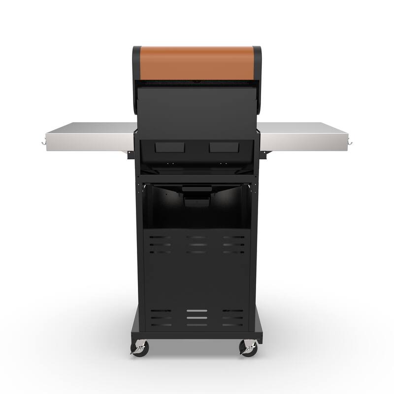 Permasteel 2-Burner Propane Gas Grill with Foldable Side Shelves