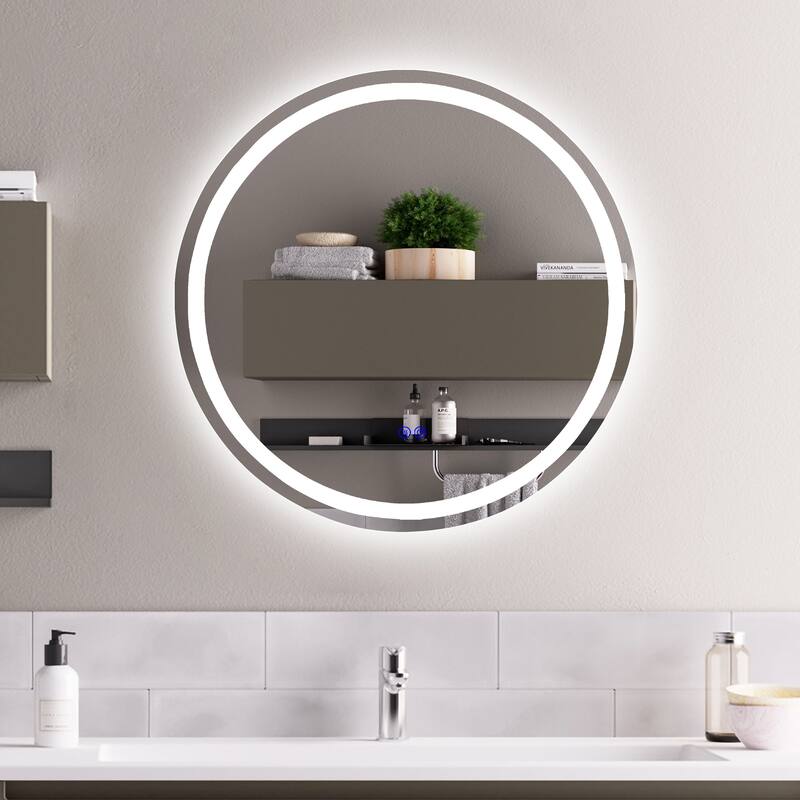 Frameless Wall Mounted LED Bathroom Mirror Colorless On Sale Bed Bath & Beyond 25435166