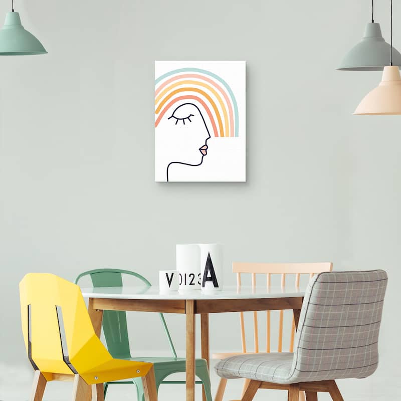 Rainbow Head Canvas Art Print
