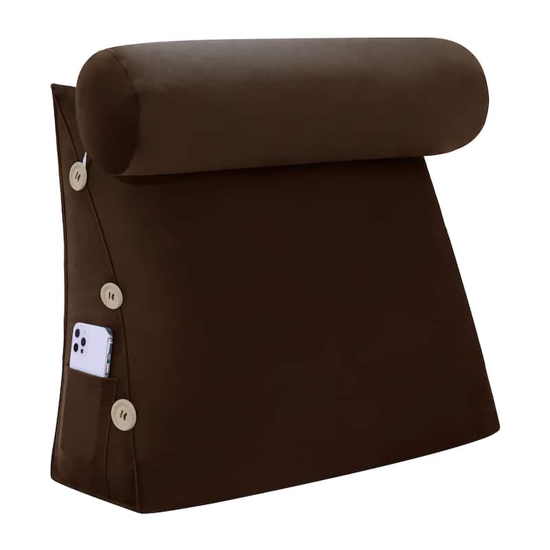 WOWMAX Bed Rest Wedge Reading Pillow Headboard Back Support Cushion