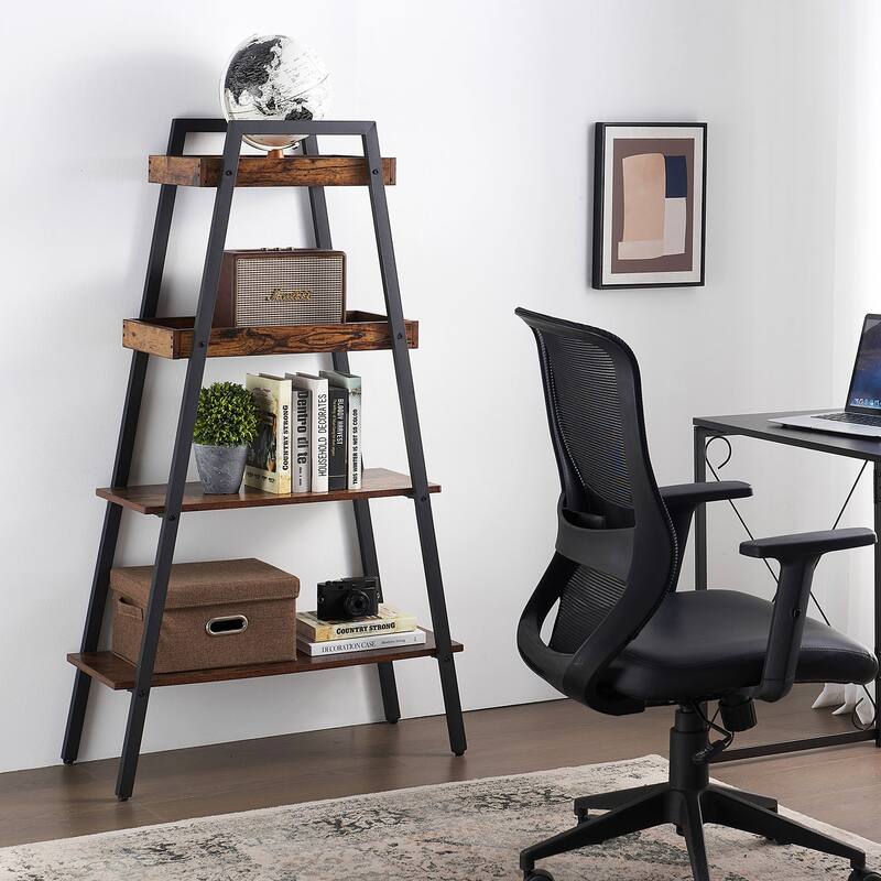 Javlergo 4-tier Ladder Shelf Bookshelves Plant Display Shelves