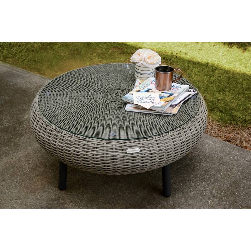 Tortuga Round Outdoor Wicker Coffee Table