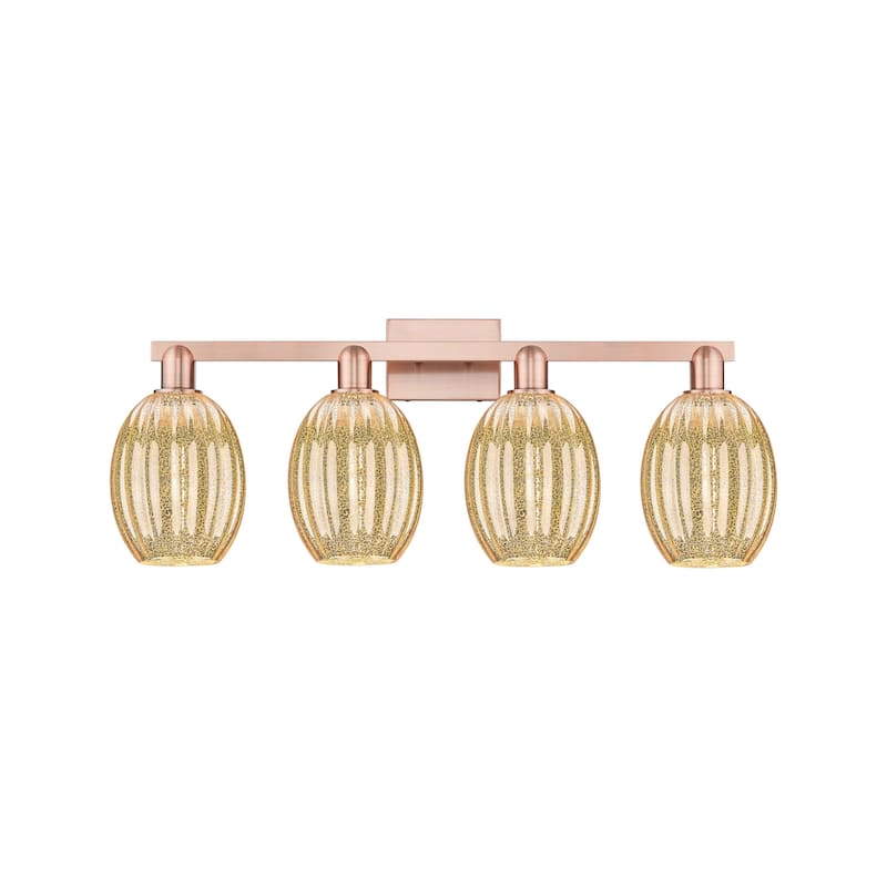 Innovations Lighting 716-4W-13-36 Preston Vanity Preston 4 Light 36" - Antique Copper / Mercury