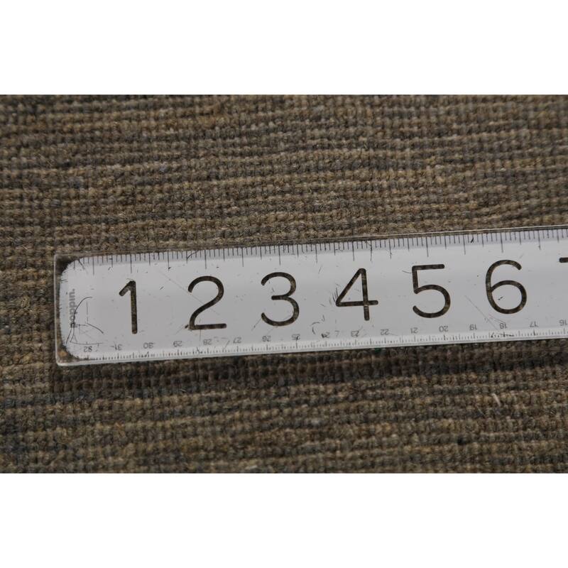 Blue & Gray Modern Gabbeh Runner Rug Handmade Wool Carpet - 2'10" x 9'7"