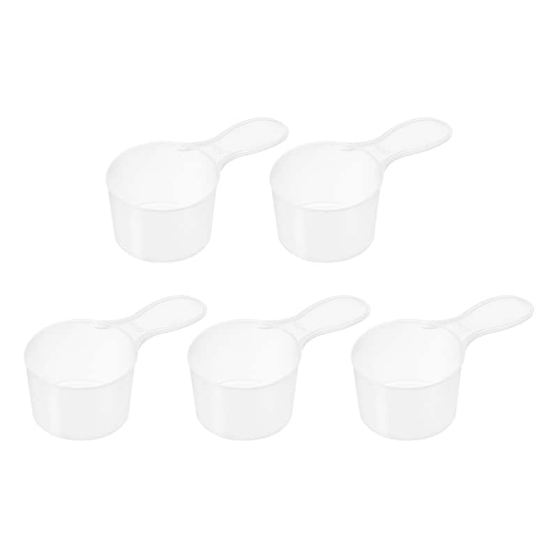 10Pcs Plastic Measuring Spoons Powder Scoops Spoon Table Spoon,25g/50ml Clear