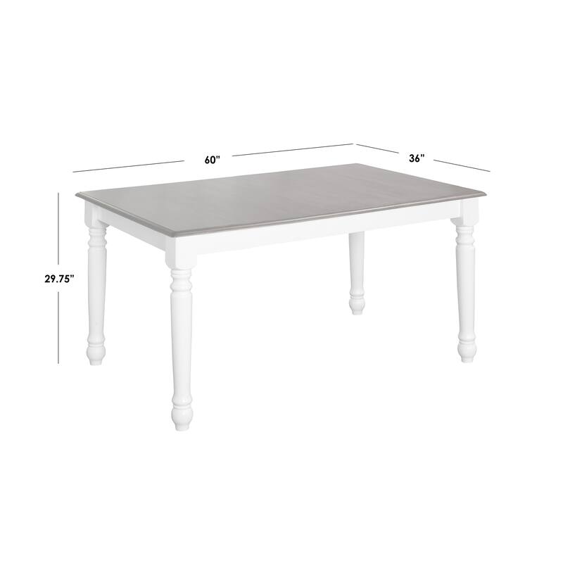 Simple Living Skipton Walnut/ White Rubberwood Rectangular Table - Walnut