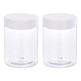 https://ak1.ostkcdn.com/images/products/is/images/direct/297dc4d21679121b588951620e91cf1a463a428c/Round-Plastic-Jars-with-White-Screw-Top-Lid%2C-2Pcs.jpg