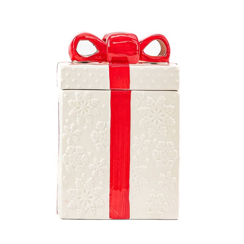 10 Strawberry Street Set of 2 Gift Box Cookie Jars