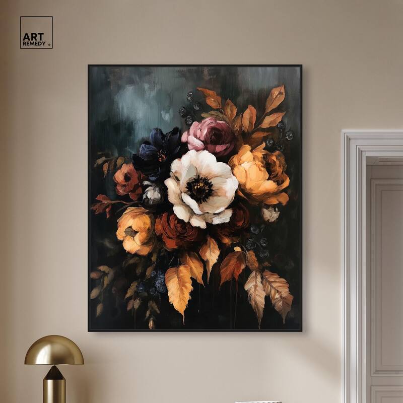Dark Roses Beauty II Canvas by Art Remedy