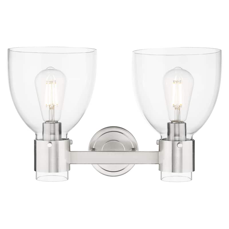 Innovations Lighting Downtown Urban - Lawton Bell - 2 Light 16" Wall-Mounted Bath Vanity Light