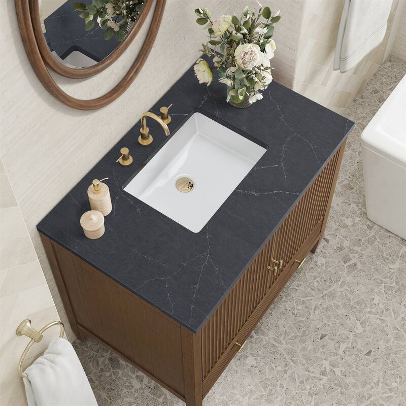 James Martin Vanities 485-V36-3WZ Myrrin 36" Single Basin Wood Vanity