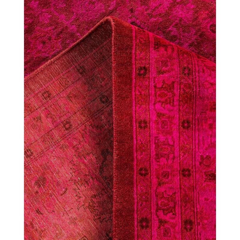 Overdyed, One-of-a-Kind Hand-Knotted Area Rug - Pink - 8' 2" x 10' 3"