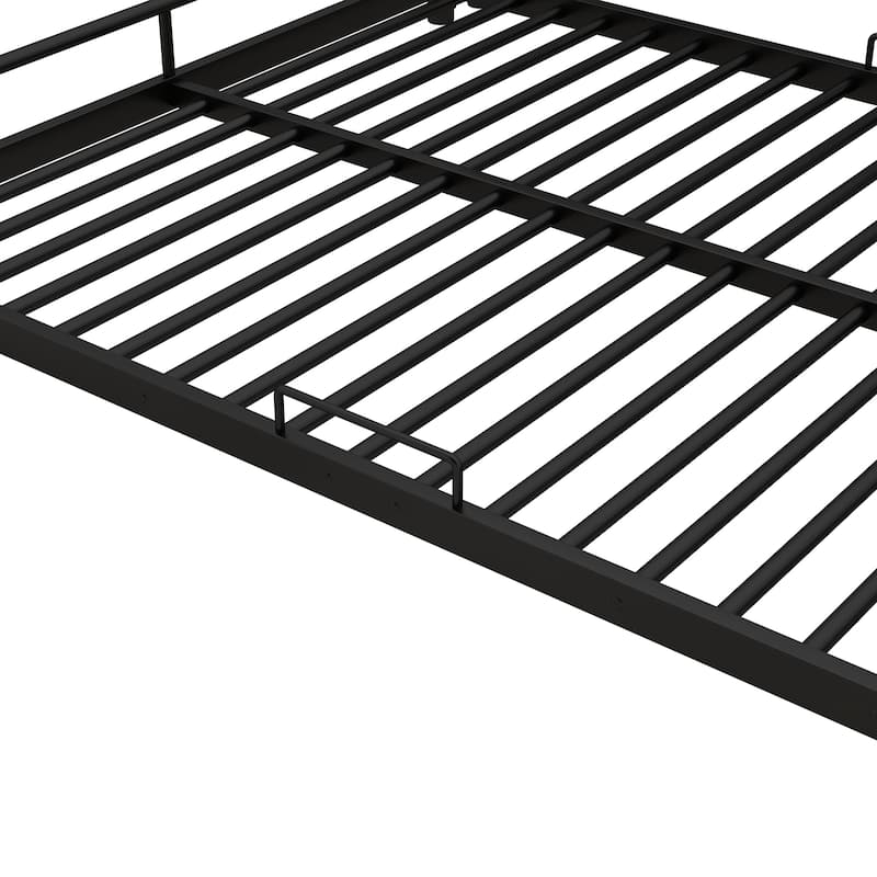Metal Triple Bunk Bed for 3 Kids, Convertible into Platform Bedframe