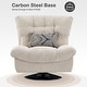 preview thumbnail 26 of 37, MCombo Swivel Accent Chair, Modern Tufted Upholstered Armless Chairs, Wide Seat Single Sofa Chair