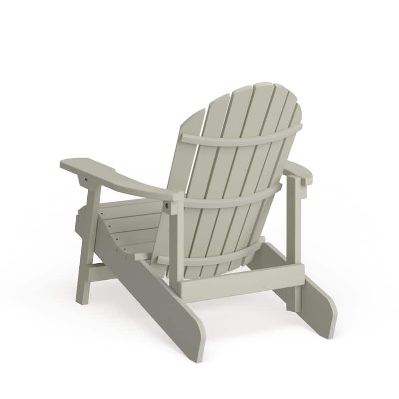 Eco-friendly Synthetic Wood Folding and Reclining Adirondack Chair