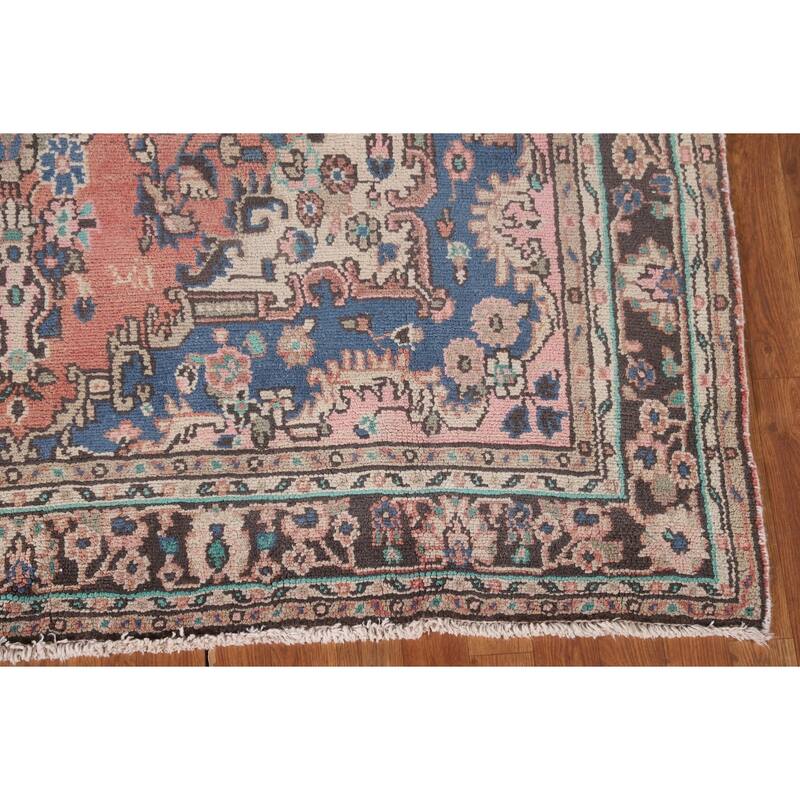 Hamedan Persian Vintage Area Rug Handmade Wool Carpet - 6'6"x 10'0"