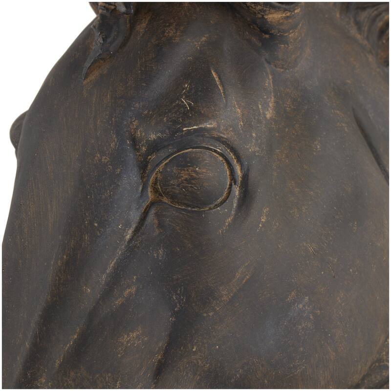 Brown Polystone Horse Decorative Sculpture