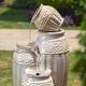 preview thumbnail 22 of 23, Glitzhome 27-Inch 4 Tier Embossed Pattern LED Ceramic Pots Fountain