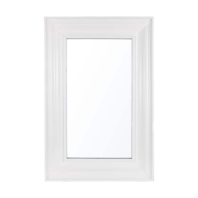 SAFAVIEH Linsa Rustic 28-inch White Wall Accent Mirror - 24" x 4" x 36"