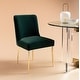 preview thumbnail 74 of 124, SAFAVIEH Couture Nolita Velvet Accent Chair - Mustard / Brass - 28"x23"x35.3" - 28" W x 23" D x 35" H