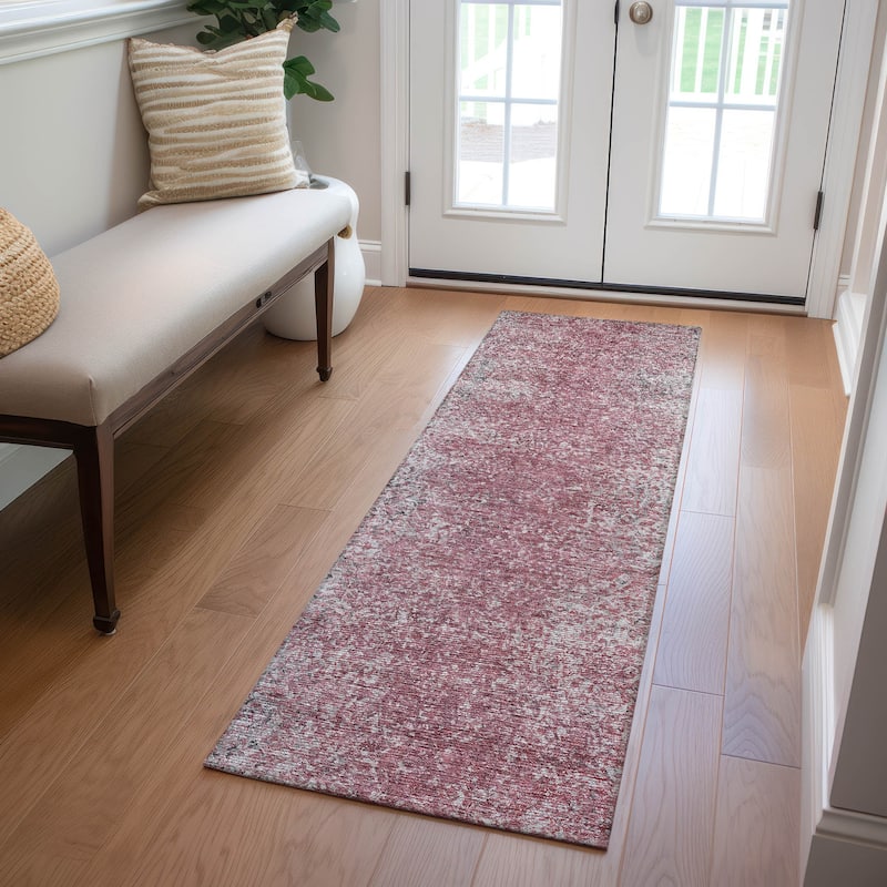 Machine Washable Indoor/ Outdoor Chantille Solid Contemporary Rug