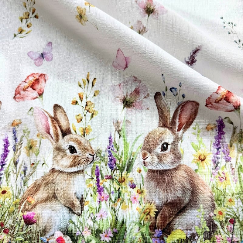 Bunny Blossom Easter Tablecloth