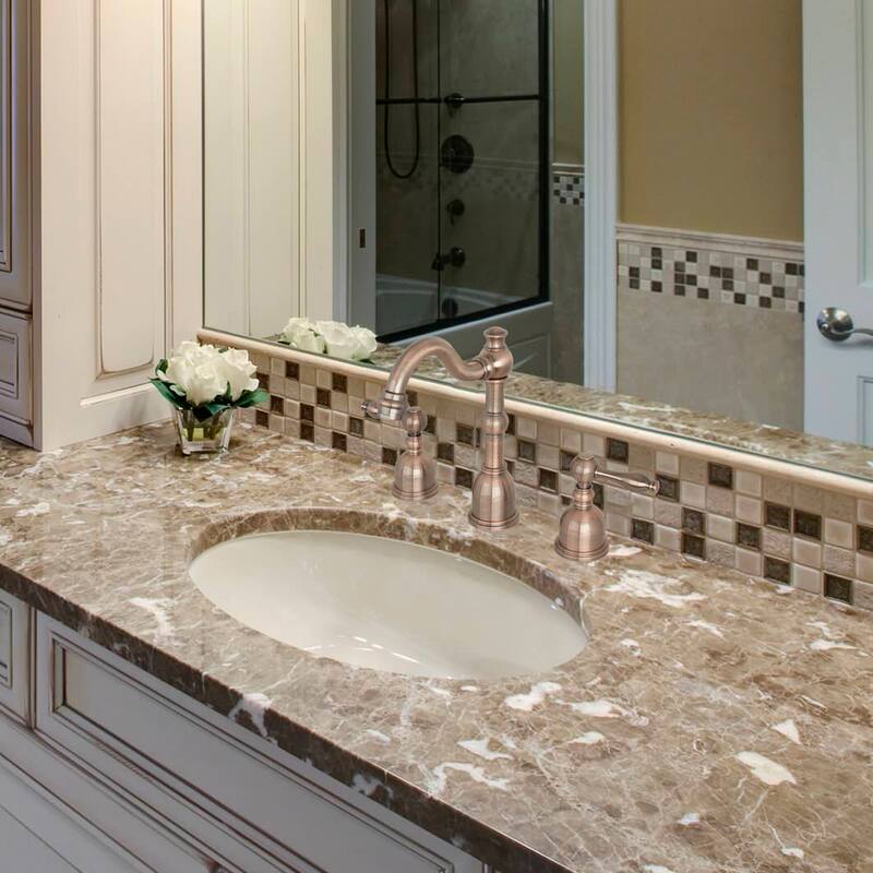 Widespread Two-handle Copper Bathroom Faucet