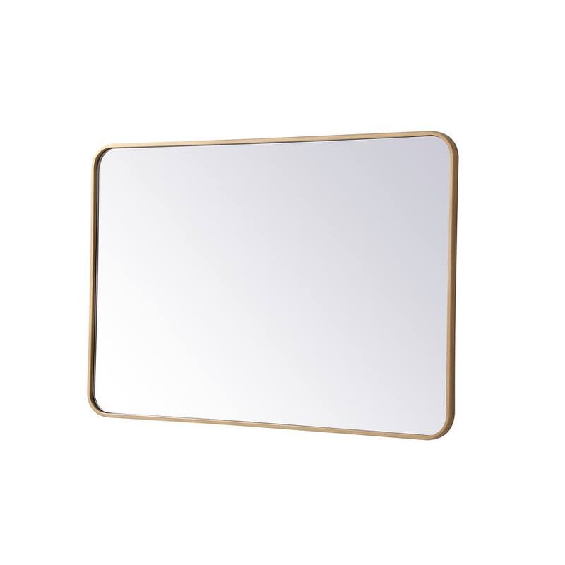Ezra Soft Corner Metal Rectangular Mirror
