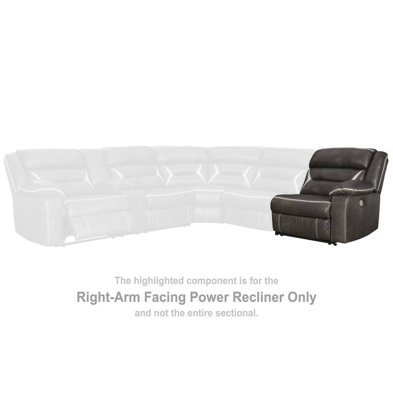 Signature Design by Ashley Kincord Brown 5-Piece Power Reclining Sectional - 109"W x 125"D x 41"H