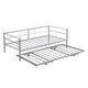 preview thumbnail 22 of 24, Twin Size Metal Daybed wAdjustable Trundle,Daybed Frame,Pop Up Trundle