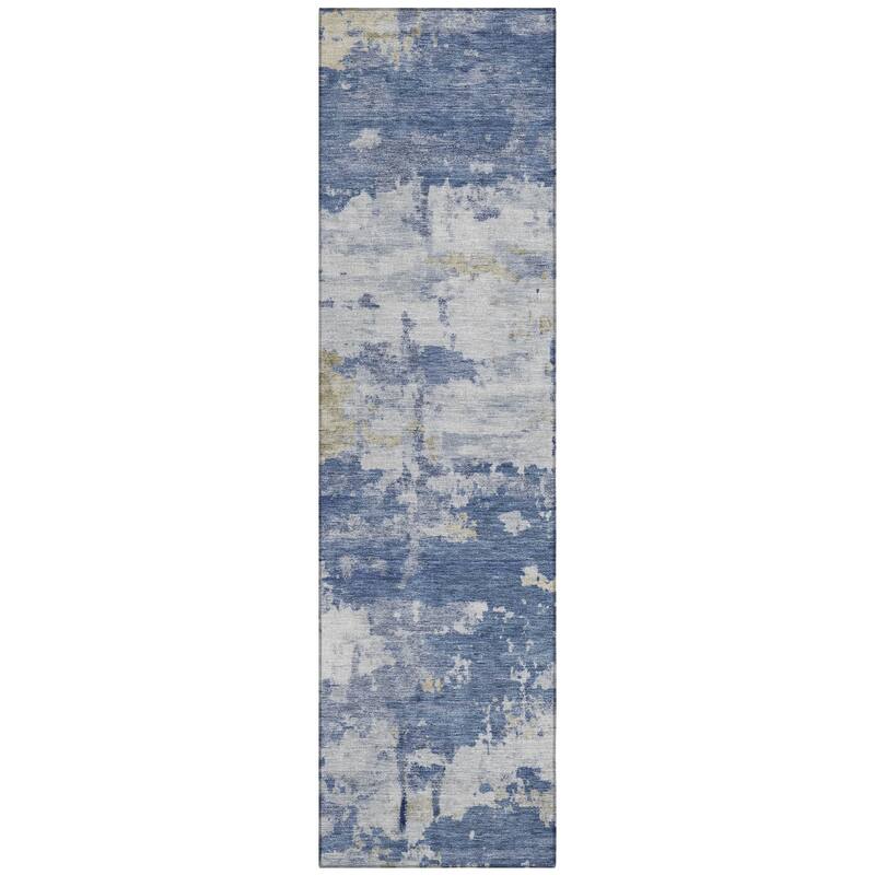 Machine Washable Indoor/ Outdoor Crouppen Modern Chantille Rug