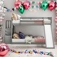 preview thumbnail 1 of 11, Modern Twin Over Twin Bunk Bed With Convertible Slide And Stairway,Space-saving,For Bedroom