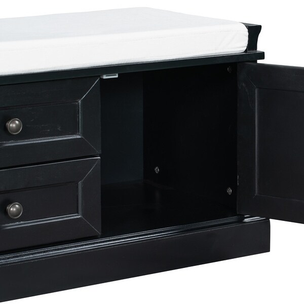 Storage Bench with 2 Drawers and 2 Cabinets - Bed Bath & Beyond