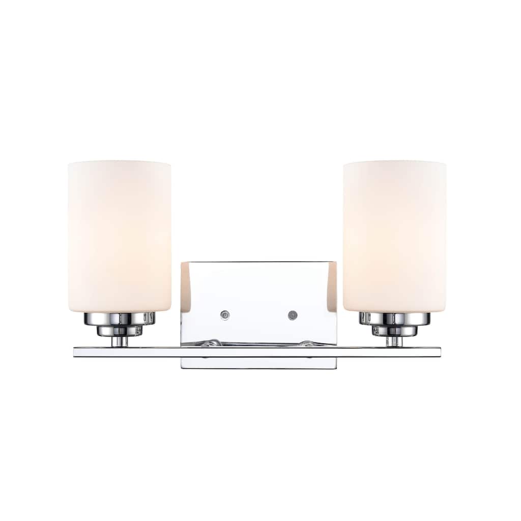 Millennium Lighting Durham 2 Light Bathroom Vanity Fixture with Frosted Glass Shades