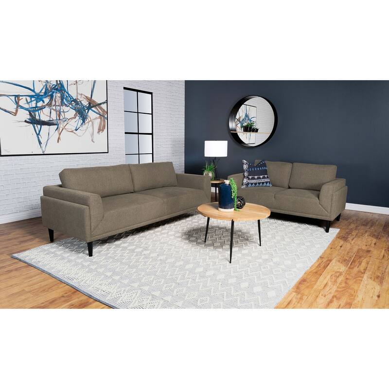 Rilynn Contemporary Upholstered Track Arm Sofa Set
