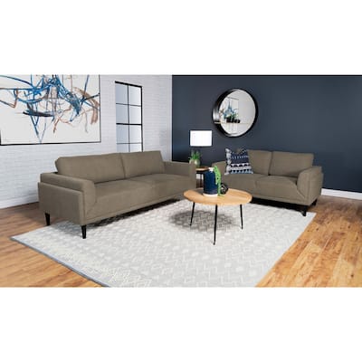 Rilynn Contemporary Upholstered Track Arm Sofa Set