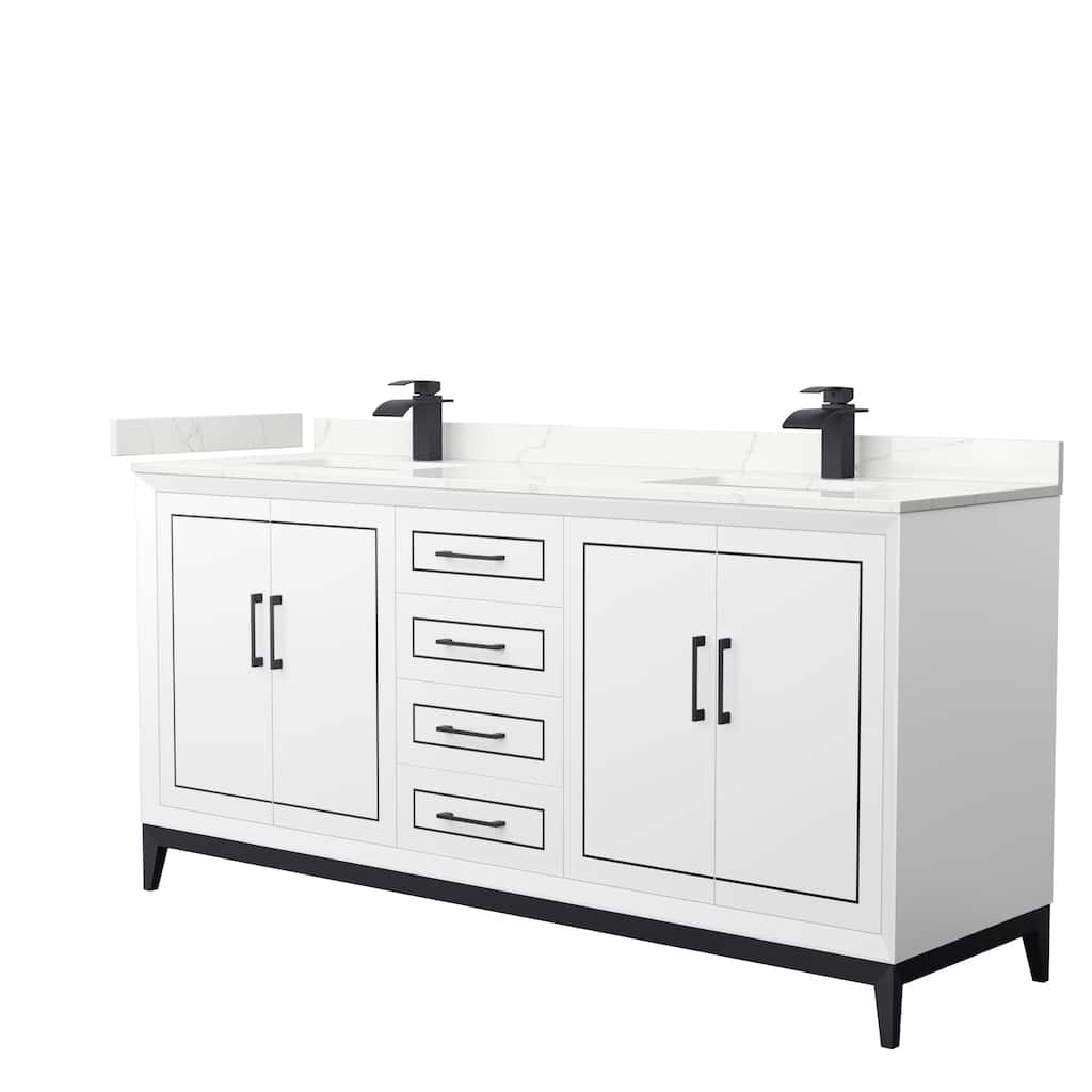 Marlena 72-inch Double Vanity, Quartz Top
