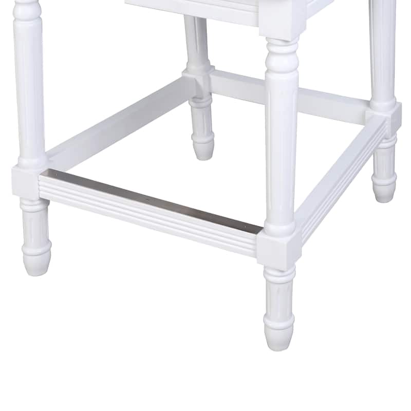 Charleston Wood Bar Stool with Gray Upholstered Seat and Back