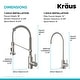preview thumbnail 104 of 147, Kraus Bolden 2-Function 1-Handle Commercial Pulldown Kitchen Faucet