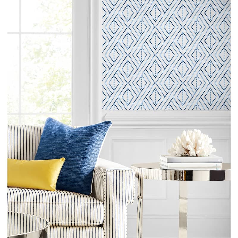 Luxe Haven Boho Grid Toile Peel and Stick Wallpaper