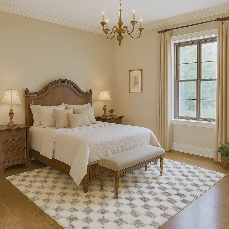 Premium Washable Super Soft Casual Checkered Mayfield Rug