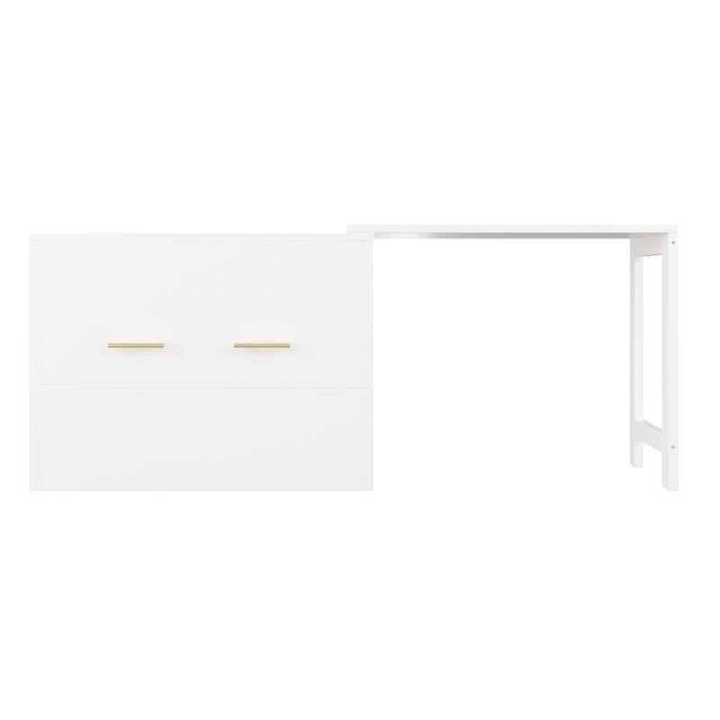 Twin Size Murphy Chest Dresser Bed with Desk and Foldable Cushion