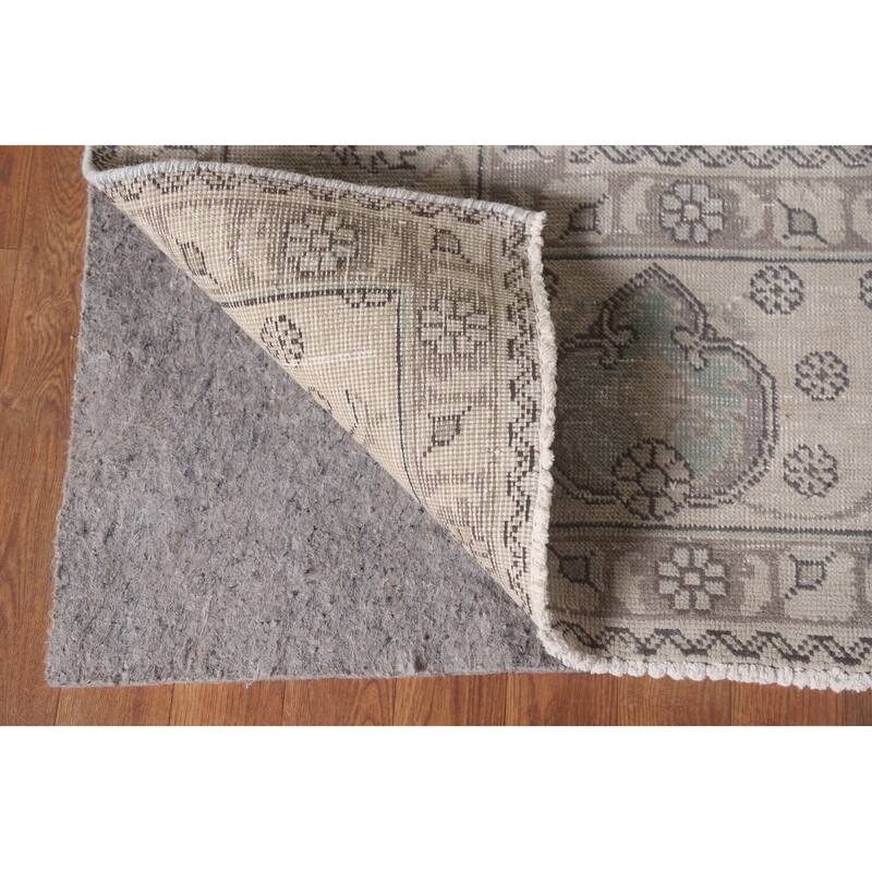 Hand Knotted Oriental 100% Wool Carpet Traditional Medallion Beige & Ivories Tabriz Area Rug - 12' 2'' X 9' 8''