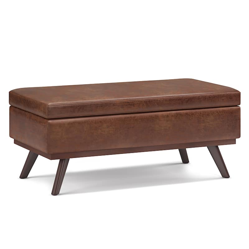 WYNDENHALL Ethan 42 inch Wide Mid Century Modern Rectangle Table Ottoman