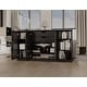 preview thumbnail 17 of 46, Palace Imports 100% Solid Wood 65" Sideboard with Solid Doors, 2-Drawers and Adjustable Shelves Black
