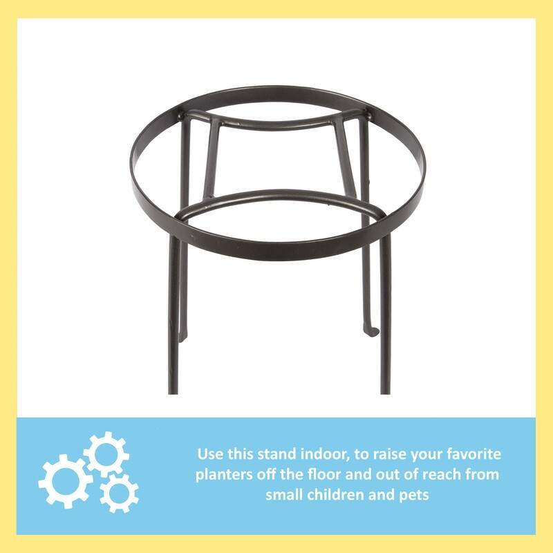 Achla Designs Indoor Outdoor Diamond Shaped Argyle Plant Stand II, 14 Inch Tall, Roman Bronze Powder Coat Finish