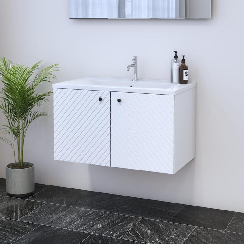 Avela 2D 80 Floating Bathroom Vanity (32" Width)