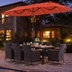 preview thumbnail 43 of 53, Costway 11 PCS Patio Dining Set with 15ft Double-Sided Patio Umbrella