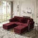 Option Burgundy - 3 Seat+2 Ottoman
